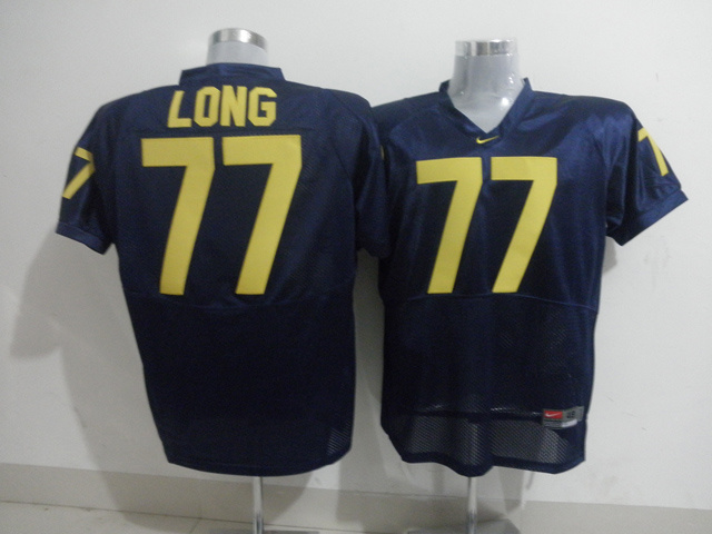 Wolverines #77 Jacke Long Blue Stitched NCAA Jersey