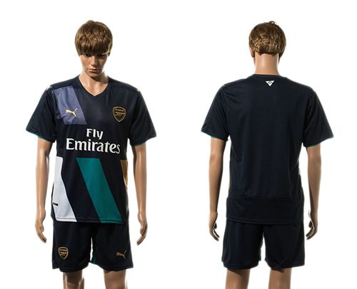 Arsenal Blank Dark Blue Soccer Club Jersey