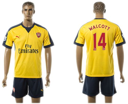 Arsenal #14 Walcott Away Soccer Club Jersey