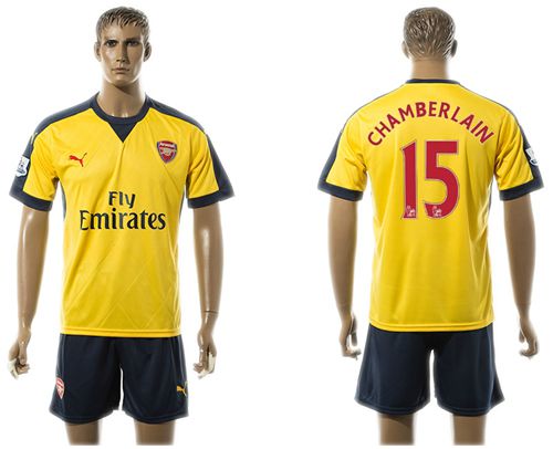 Arsenal #15 Chamberlain Away Soccer Club Jersey