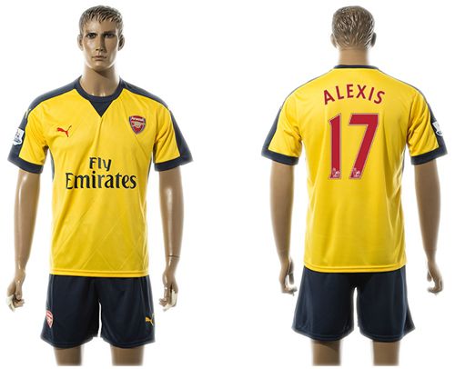 Arsenal #17 Alexis Away Soccer Club Jersey