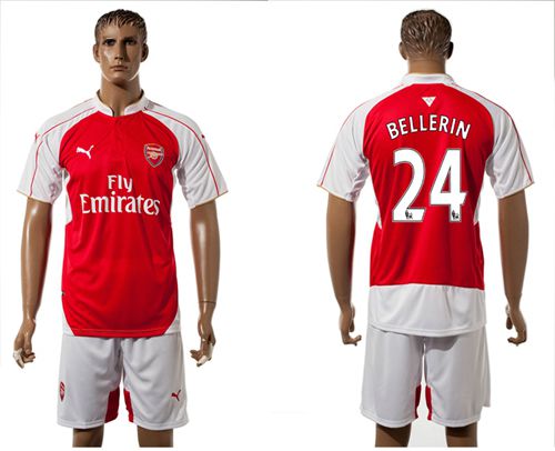 Arsenal #24 Bellerin Red Soccer Club Jersey