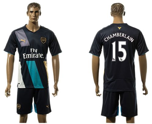 Arsenal #15 Chamberlain Dark Blue Soccer Club Jersey