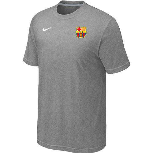  Barcelona Soccer T Shirts Light Grey