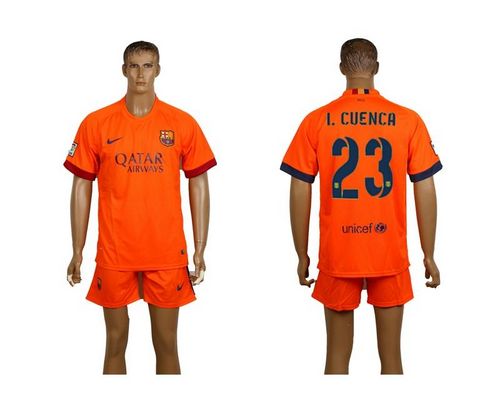 Barcelona #23 I.Cuenca Away Soccer Club Jersey