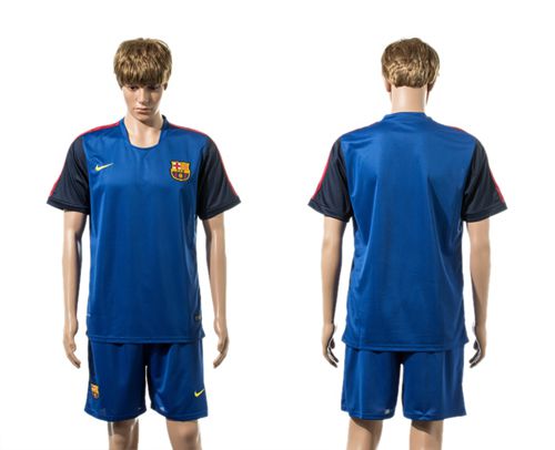 Barcelona Blank Blue Training Soccer Club Jersey