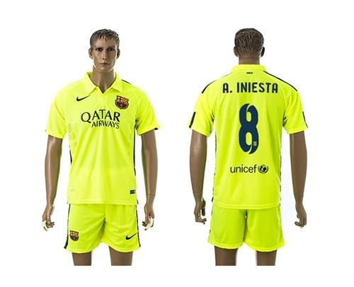 Barcelona #8 A.Iniesta Away Soccer Club Jersey