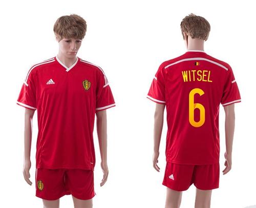 Belgium #6 Witsel Red Home Soccer Club Jersey