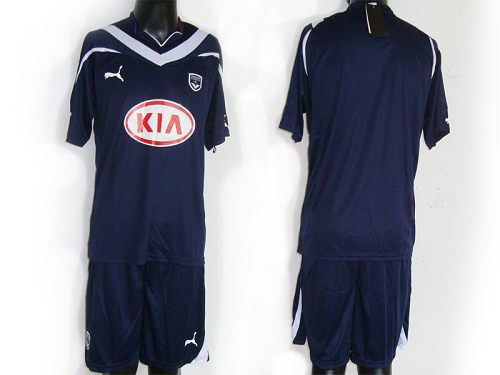 Bordeaux Blank Dark Blue Home Soccer Club Jersey