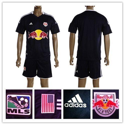 Red Bull Blank 2012/2013 Black Away Soccer Club Jersey
