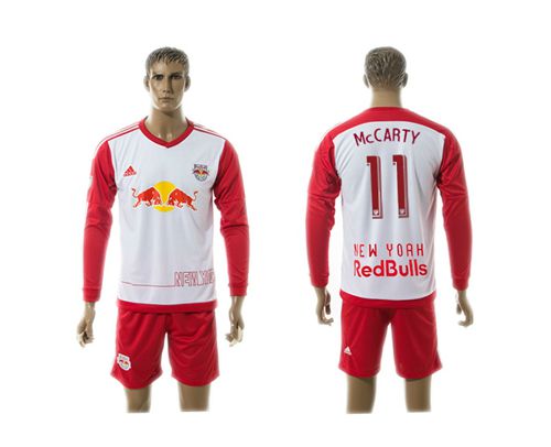 Red Bull #11 McCARTY Home Long Sleeves Soccer Club Jersey