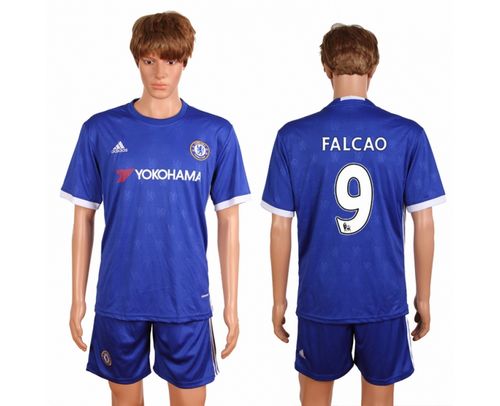 Chelsea #9 Falcao Home Soccer Club Jersey