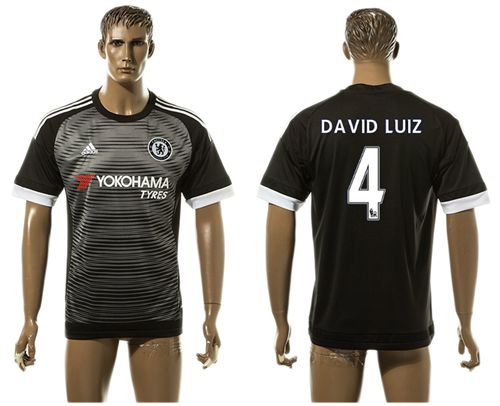 Chelsea #4 David Luiz SEC Away Soccer Club Jersey