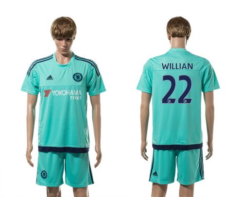 Chelsea #22 Willian Green Soccer Club Jersey