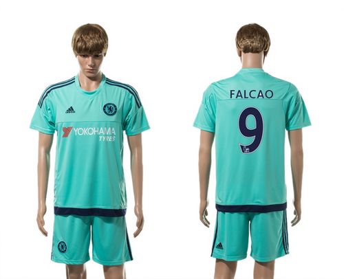 Chelsea #9 Falcao Green Soccer Club Jersey