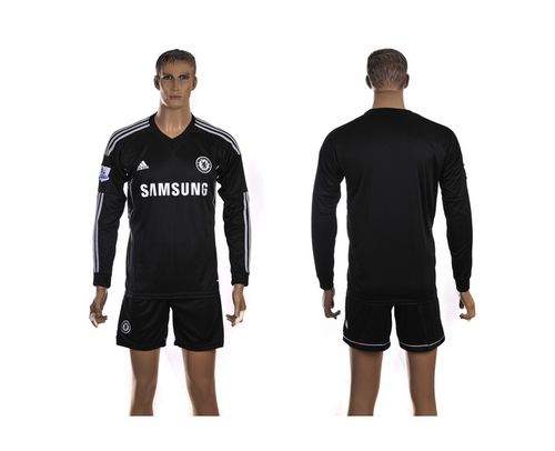 Chelsea Blank Black Away Long Sleeves Soccer Club Jersey