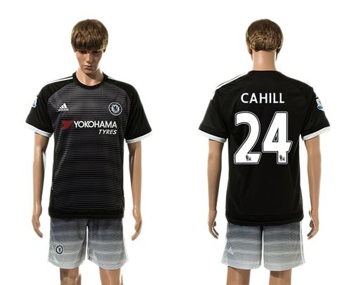 Chelsea #24 Cahill Black Soccer Club Jersey