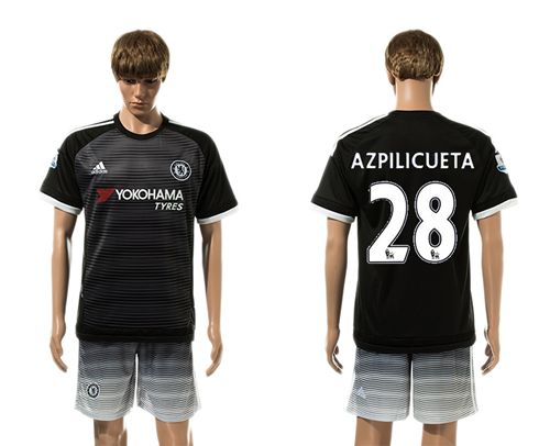 Chelsea #28 Azpilicueta Black Soccer Club Jersey