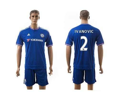 Chelsea #2 Ivanovic Blue Soccer Club Jersey