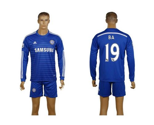 Chelsea #19 BA Home Long Sleeves Soccer Club Jersey
