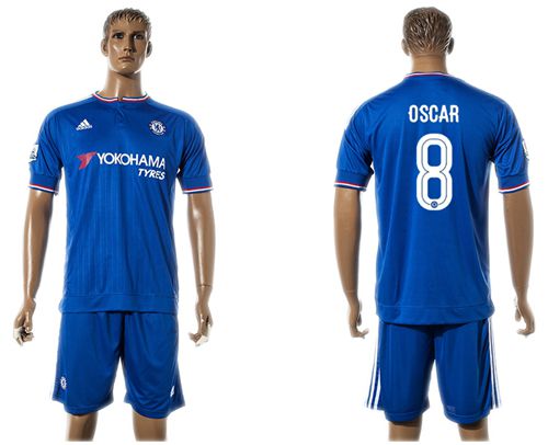 Chelsea #8 Oscar UEFA Champions Blue Soccer Club Jersey