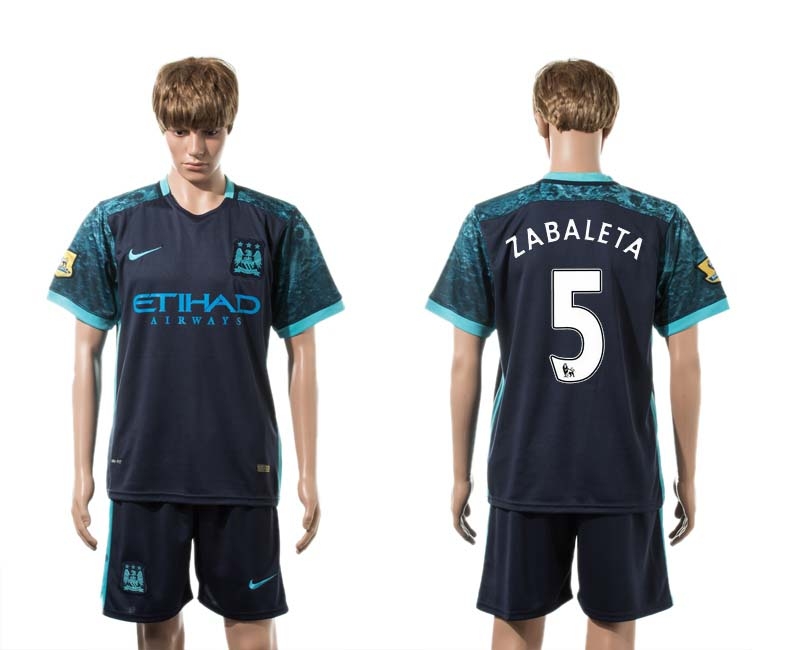 Manchester City #5 Zabaleta Away Soccer Club Jersey