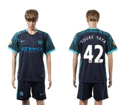 Manchester City #42 Toure YAYA Away Soccer Club Jersey