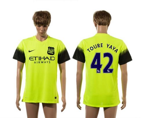 Manchester City #42 TOURE YAYA SEC Away Soccer Club Jersey