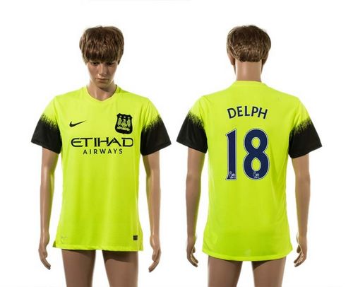 Manchester City #18 Delph SEC Away Soccer Club Jersey