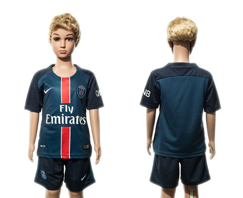 Paris Saint Germain Blank Home Kid Soccer Club Jersey