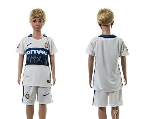 Inter Milan Blank Away Kid Soccer Club Jersey