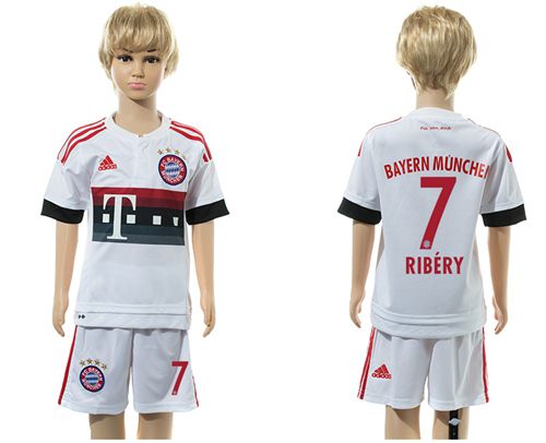 Bayern Munchen #7 Ribery Away Kid Soccer Club Jersey