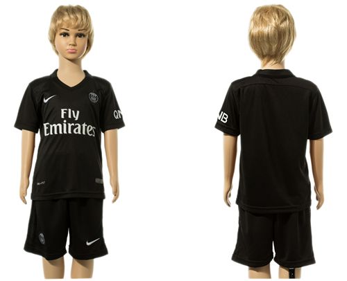 Paris Saint Germain Blank Black Kid Soccer Club Jersey