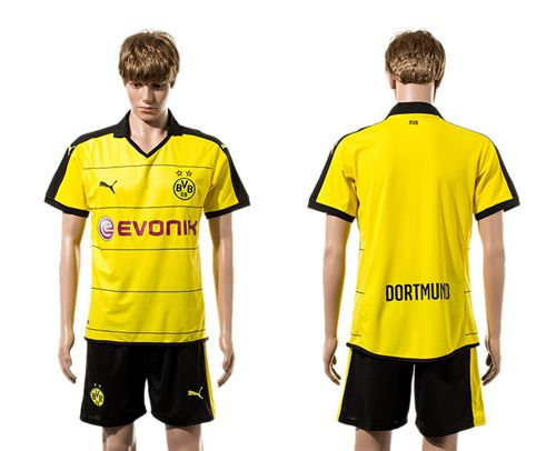 Dortmund Blank Home Soccer Club Jersey