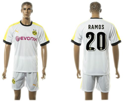 Dortmund #20 Ramos White Soccer Club Jersey
