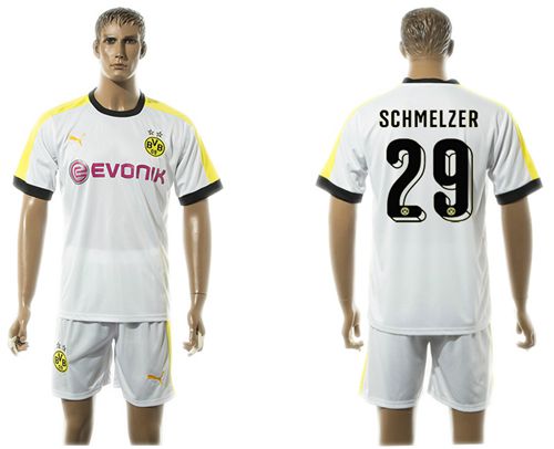 Dortmund #29 Schmelzer White Soccer Club Jersey