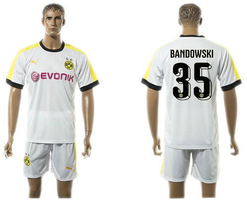 Dortmund #35 Bandowski White Soccer Club Jersey