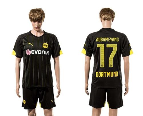 Dortmund #17 Aubameyang Away Soccer Club Jersey