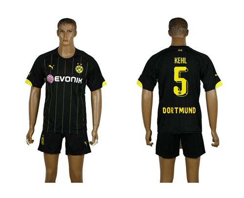 Dortmund #5 Kehl Away Soccer Club Jersey