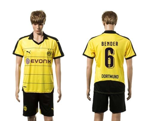 Dortmund #6 Bender Yellow Soccer Club Jersey