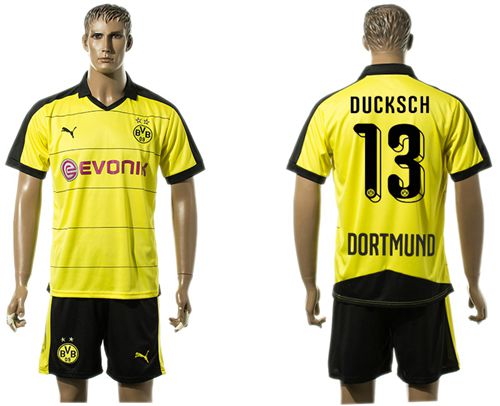 Dortmund #13 Ducksch Yellow Soccer Club Jersey