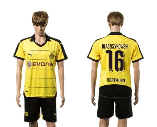 Dortmund #16 Blaszczykowski Yellow Soccer Club Jersey