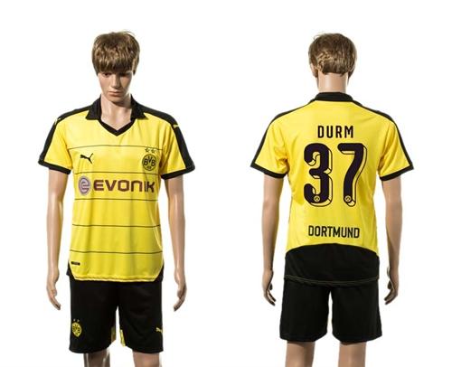 Dortmund #37 Durm Yellow Soccer Club Jersey