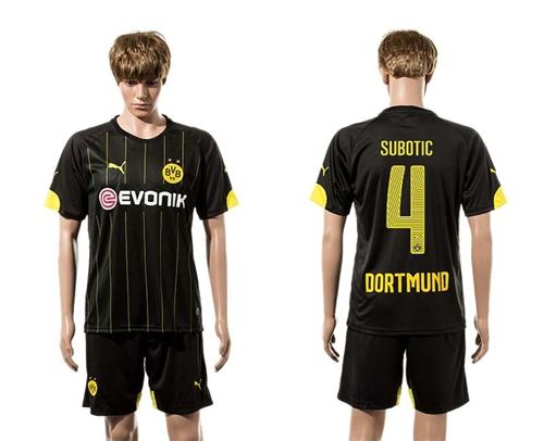 Dortmund #4 Subotic Away Soccer Club Jersey