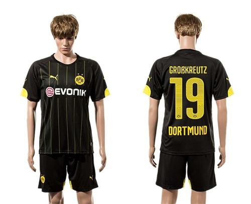 Dortmund #19 Grobkreutz Away Soccer Club Jersey