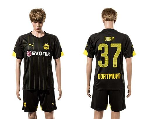 Dortmund #37 Durm Away Soccer Club Jersey