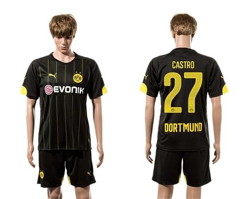 Dortmund #27 Castro Away Soccer Club Jersey