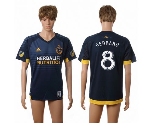 Los Angeles Galaxy #8 Gerrard Away Soccer Club Jersey