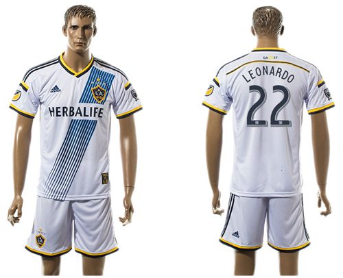 Los Angeles Galaxy #22 Leonardo Home Soccer Club Jersey