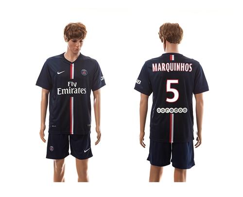 Paris Saint Germain #5 Marquinhos Home Soccer Club Jersey